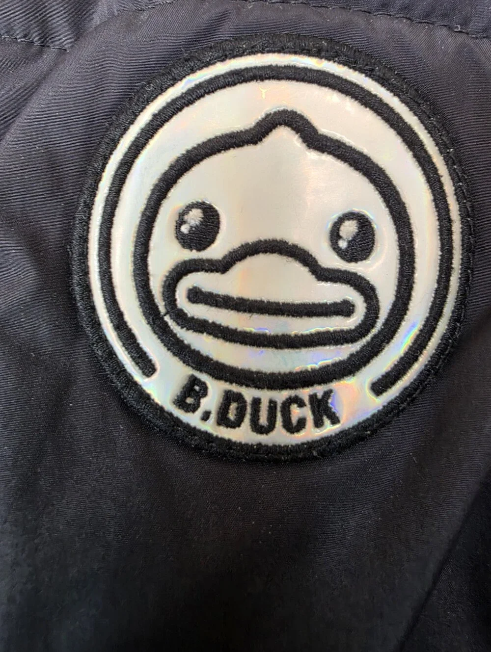 B Duck Size 7 Kids Black Jacket with Reflective Logo